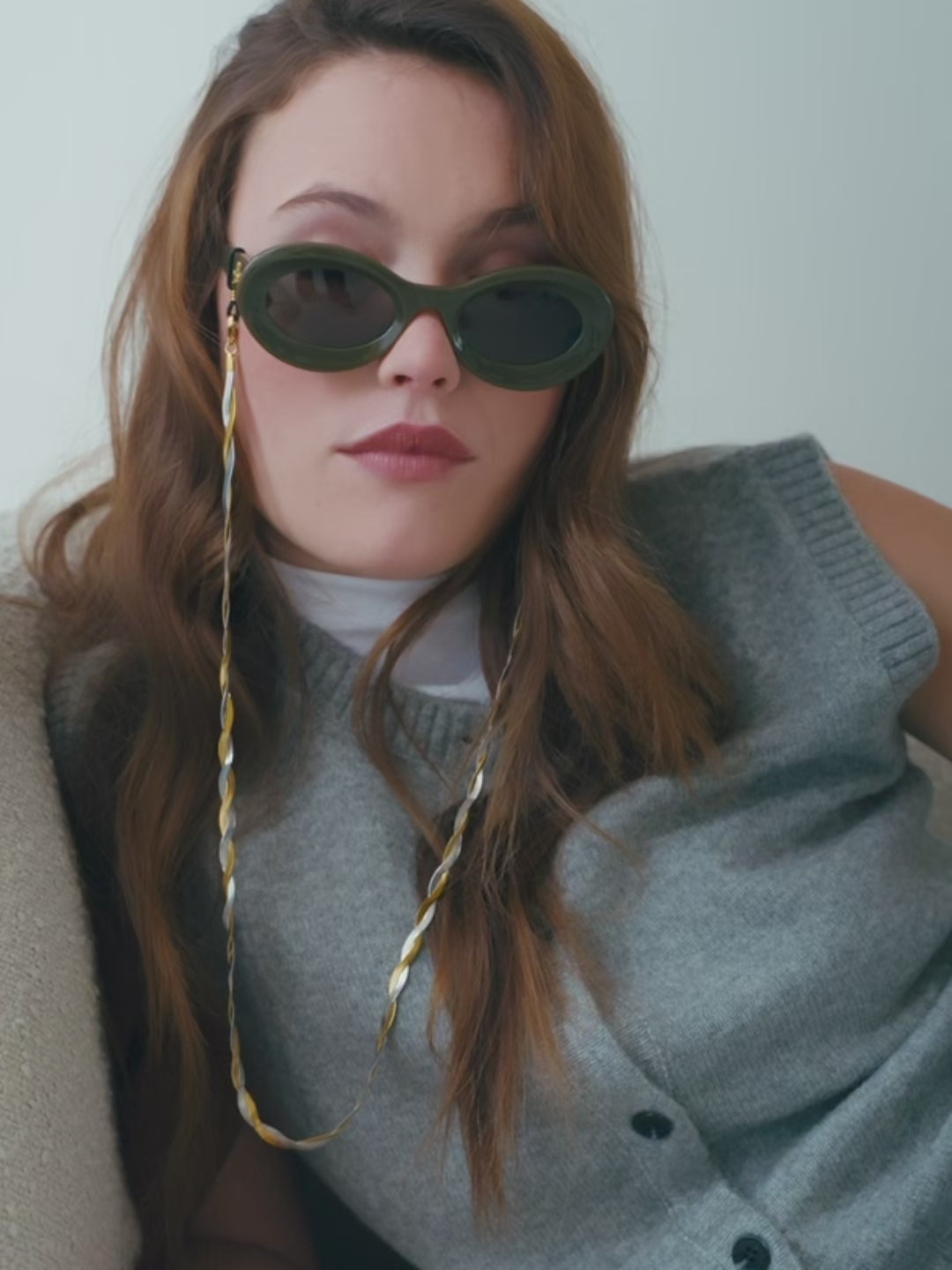 Braided Jane silver-gold | Glasses Chain